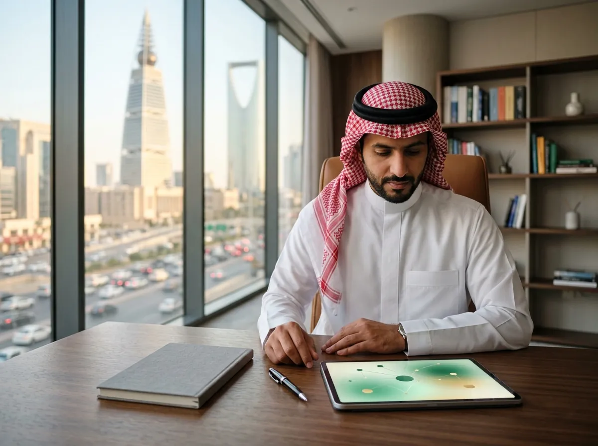 رائد أعمال سعودي يراجع نصوص نظام الشركات قبل اتخاذ قرار استثماري